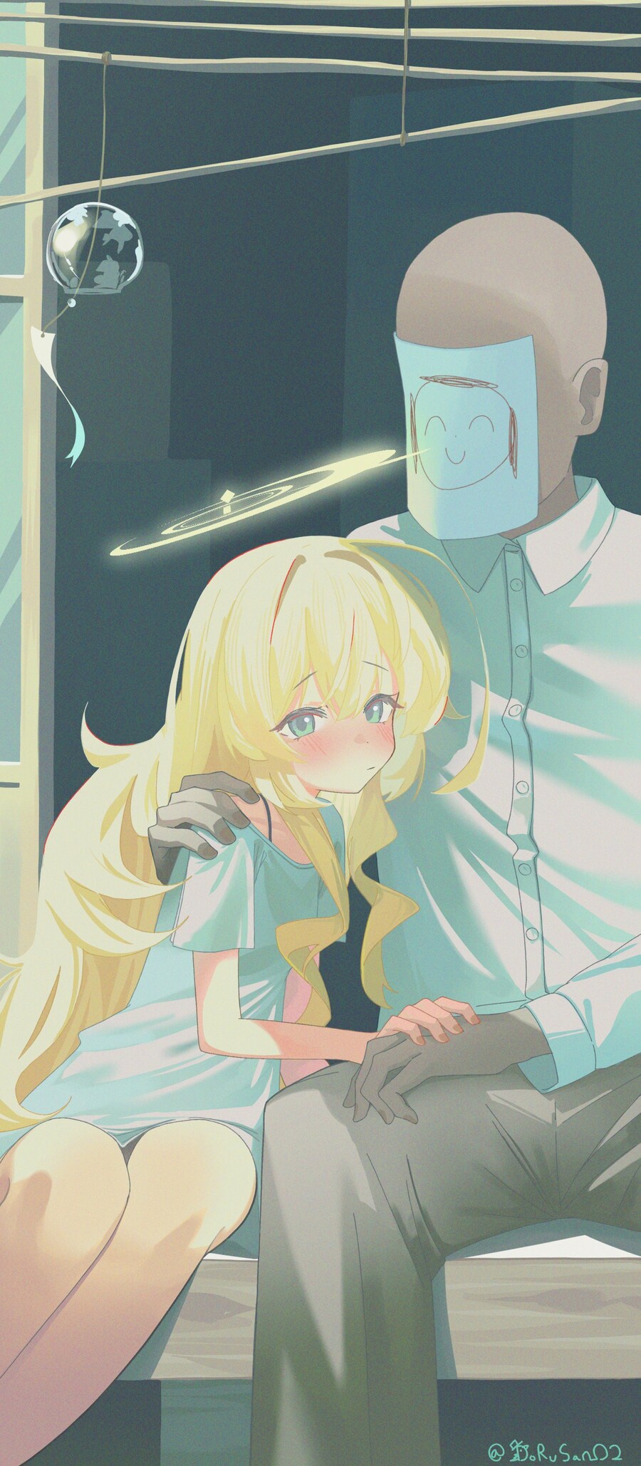 블루아카) 시골에서 휴가중인 히죽히죽교수_1.jpg