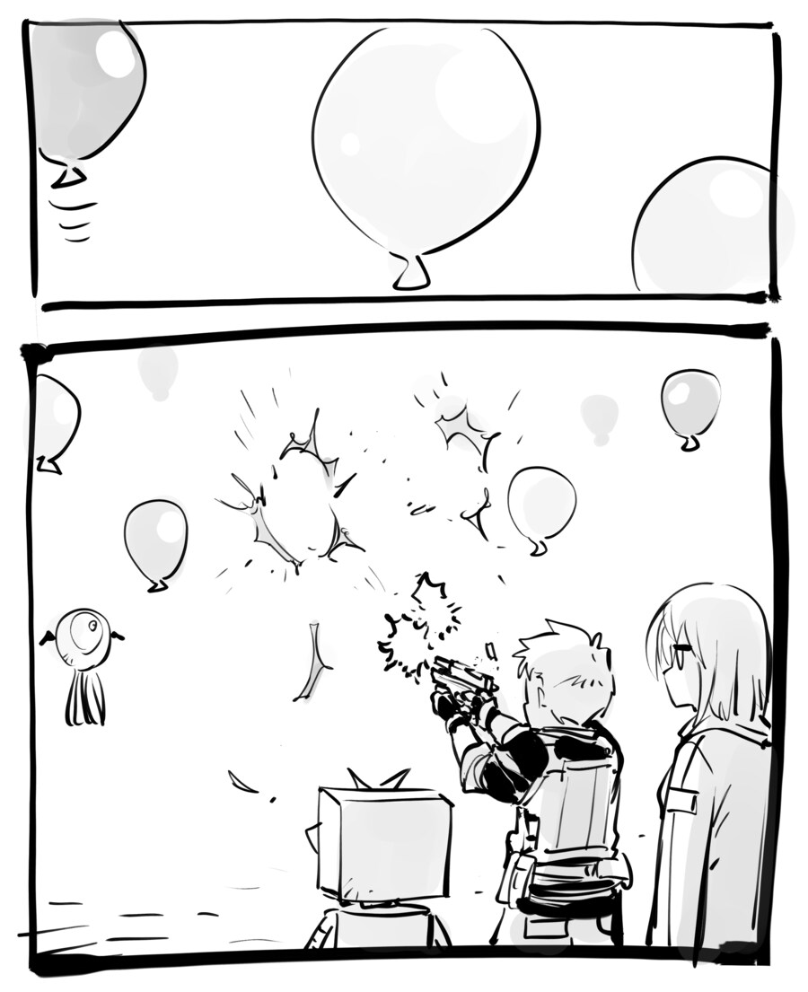 암약)풍선으로 사격 연습중인 드로이드네 아들_1.png