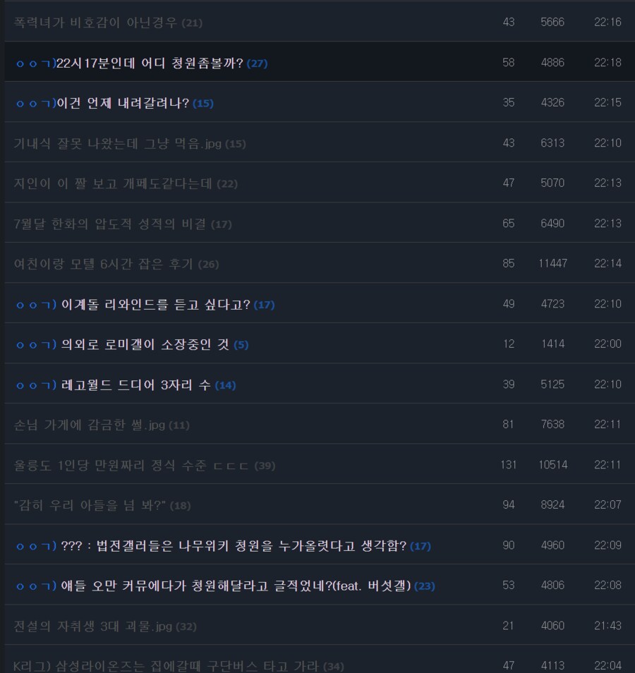나 요즘 유게 베스트 이렇게 봄_1.png