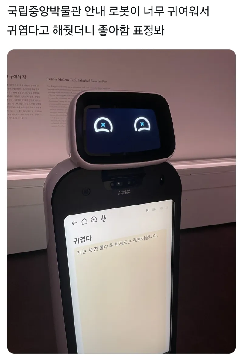 "국립중앙박물관 로봇이 귀여워서 귀엽다고 했는데..."_1.webp