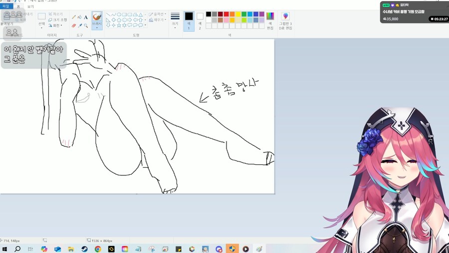버튜버) 로제타 : "그림그리는 연습할때 바니걸 복장 입고 그려봤어요"_2.png