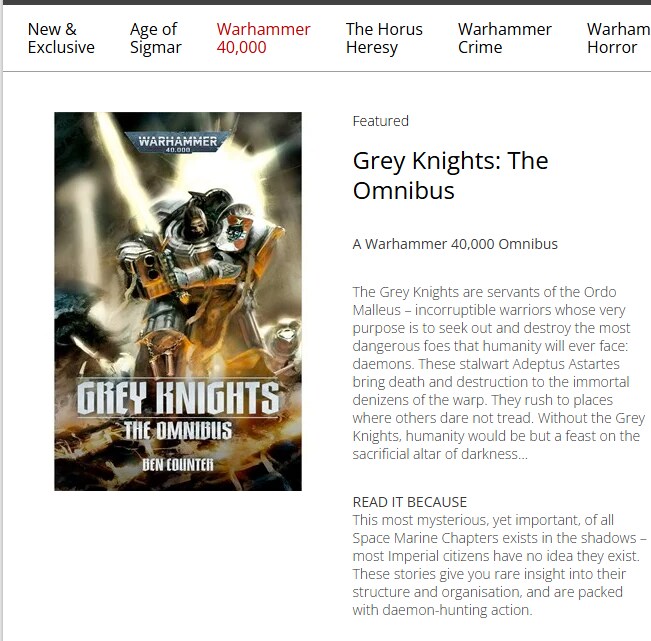 워해머)신규 소설 - Grey Knights: The Omnibus, 번역함_1.png