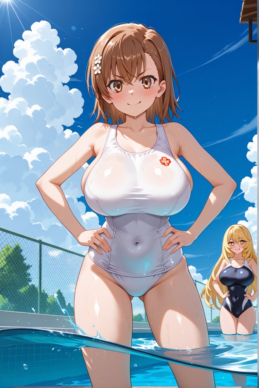 가슴을 키우고 오자 당당하게 쇼쿠호랑 대등해진 미사카짱!_1.png