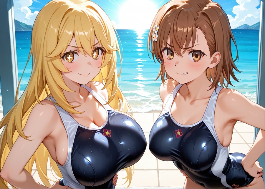 가슴을 키우고 오자 당당하게 쇼쿠호랑 대등해진 미사카짱!_2.png