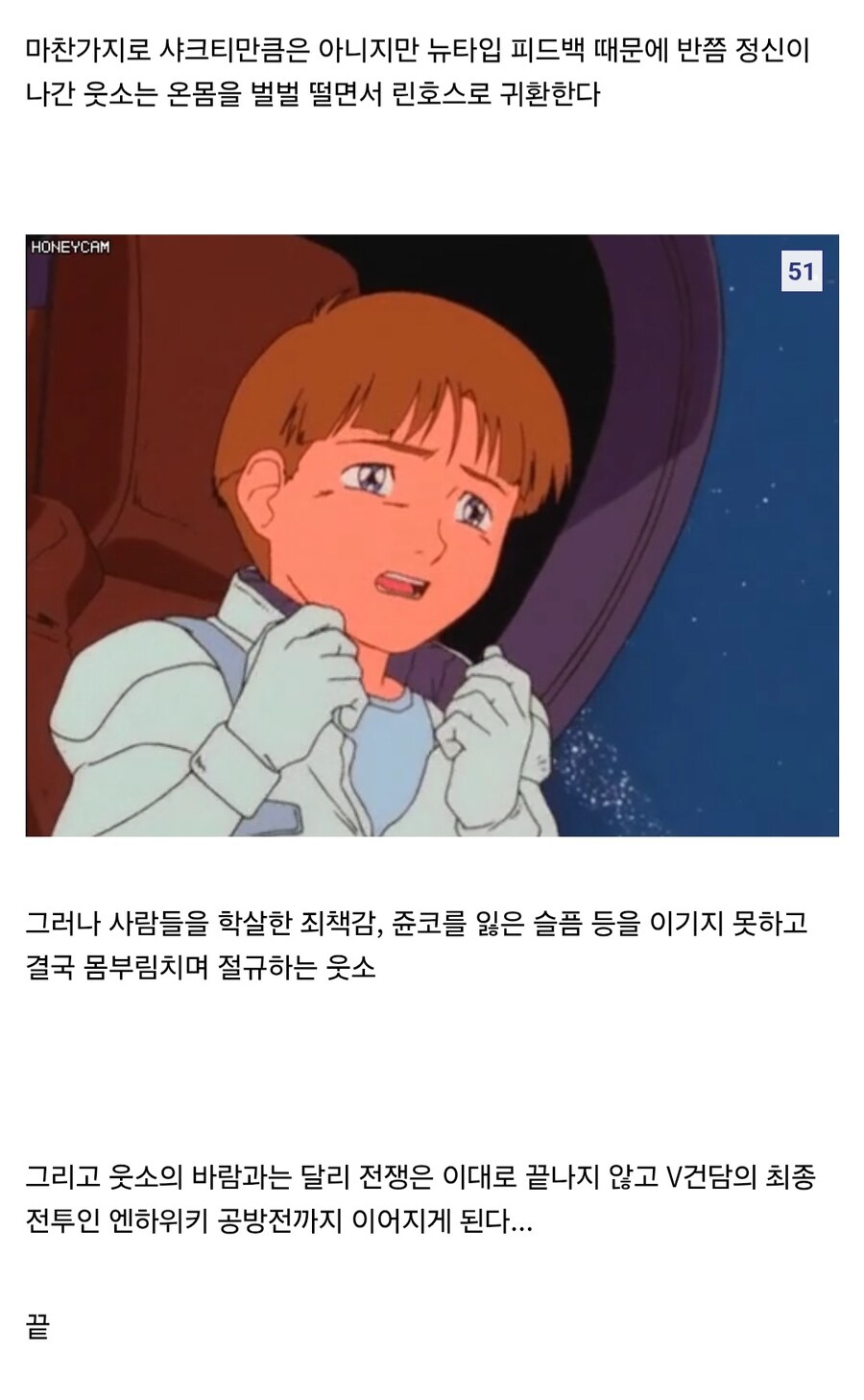 건담) 너무나 비극적인 웃소의 대량학살 절규씬을 보는 디씨 반응_4.jpg