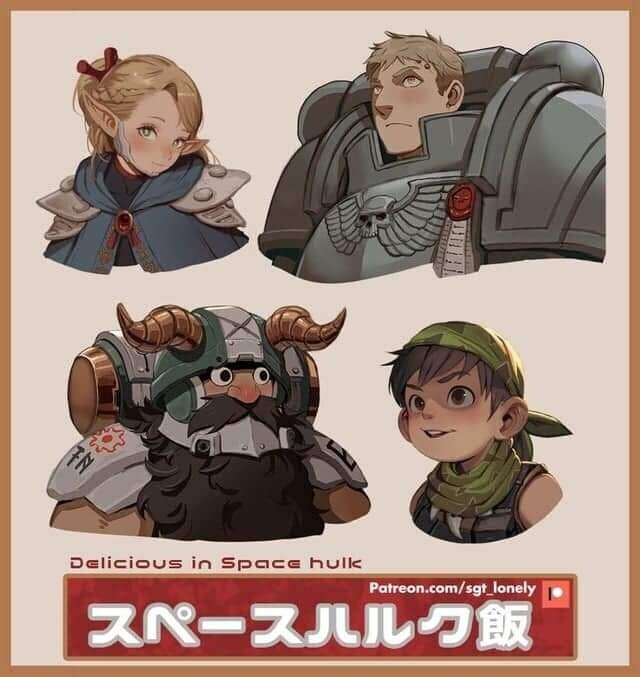 워해머 40K 세계관에 들어간 던전밥 멤버들.jpg_2.jpg