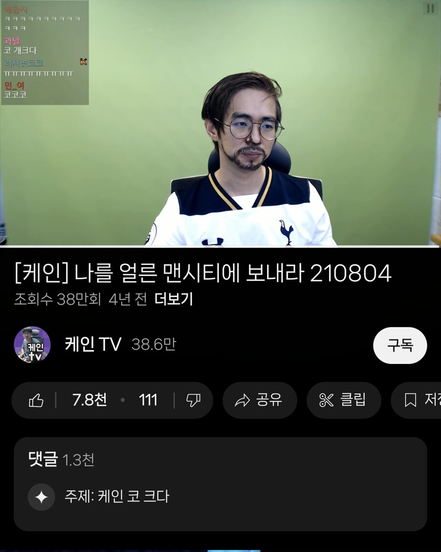 인방) 케인 유튜브 댓글 ai 요약들이..._1.jpg