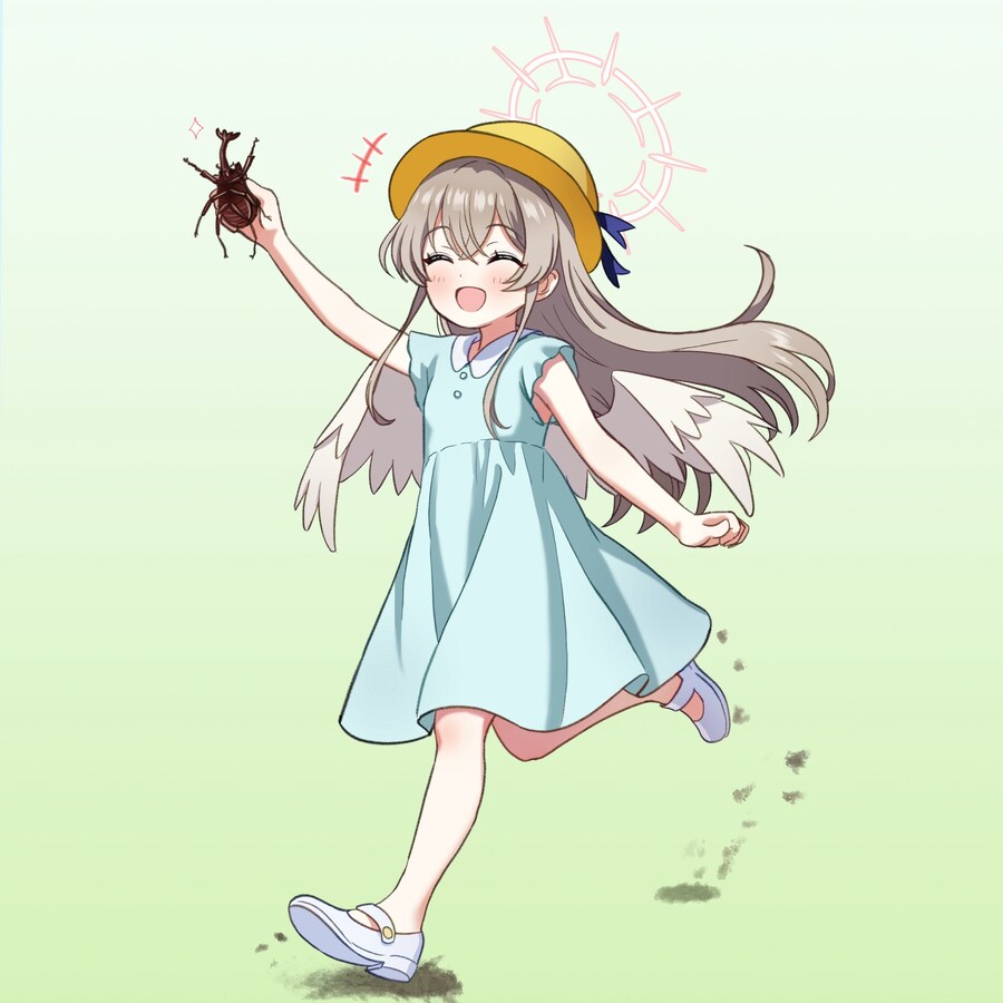 [블루아카] 장수풍뎅이 잡아온 로리 나기사_2.jpg