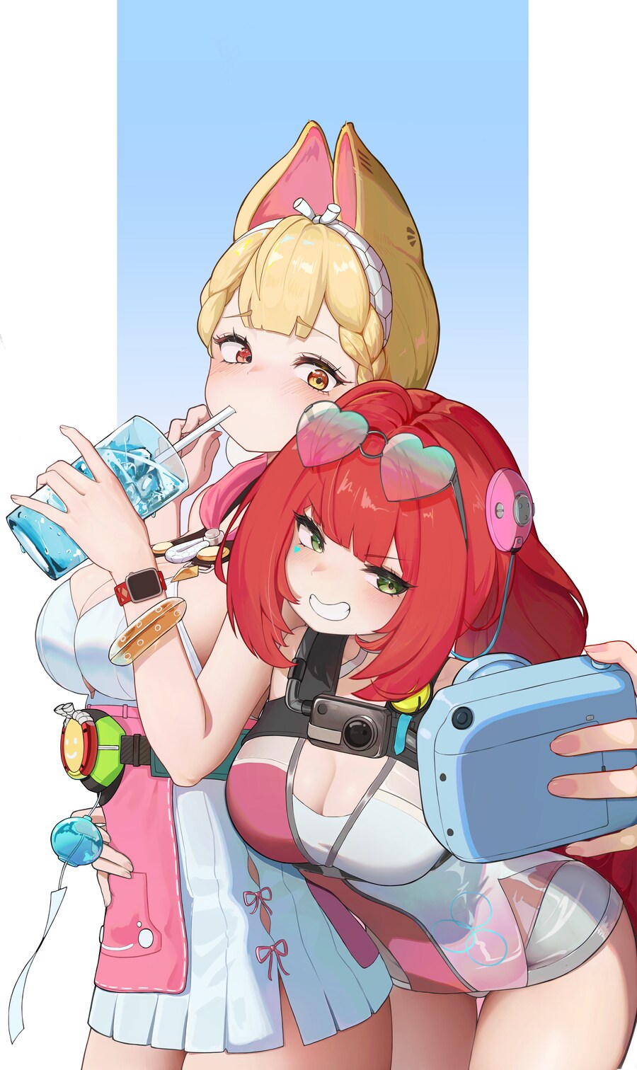 [젠레스] 셀카찍는 유즈하와 앨리스_1.png