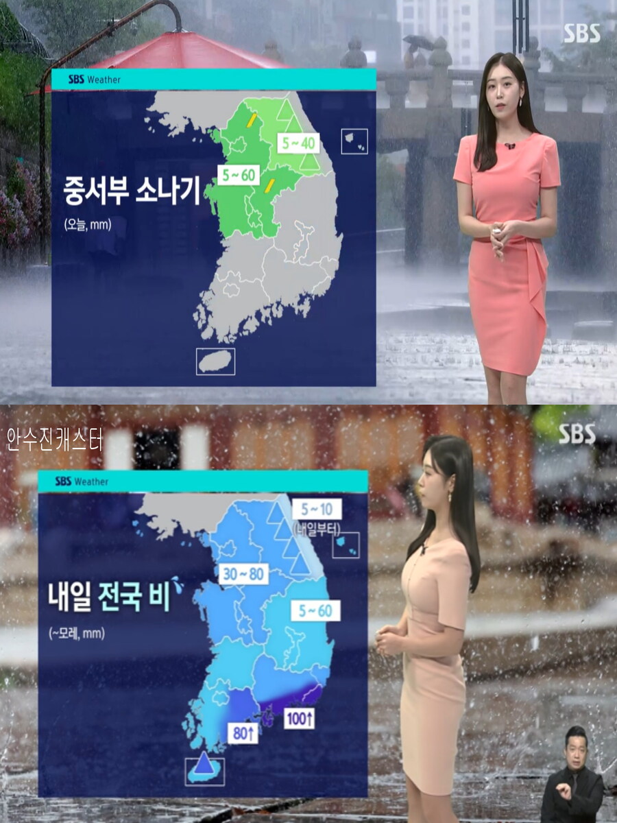 내일도 강한 비 주의(남부 및 동해안 폭염특보, 화요일까지 전국 비)_7.jpg