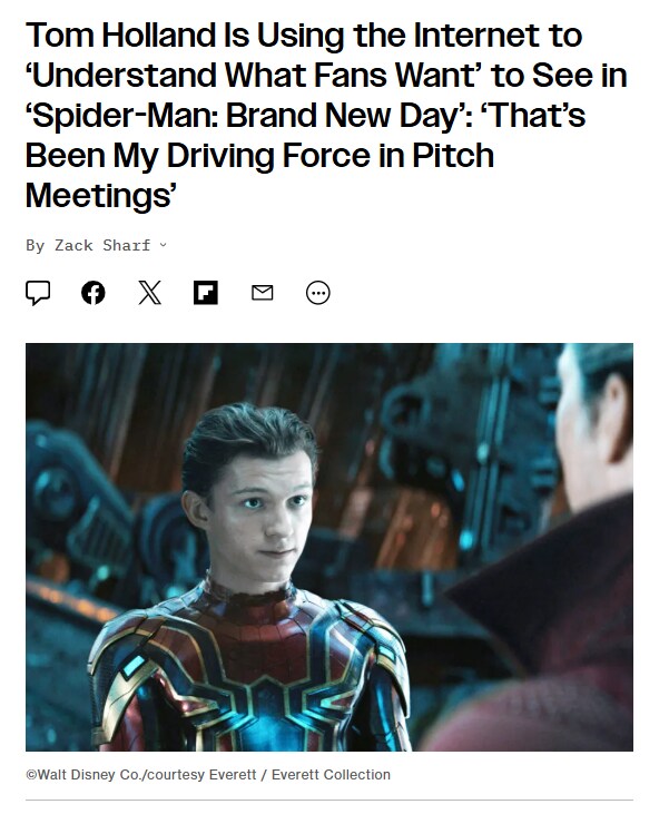 MCU)톰 홀랜드 "팬들 만족시키기 위해 인터넷 열심히 하는 중"_1.png