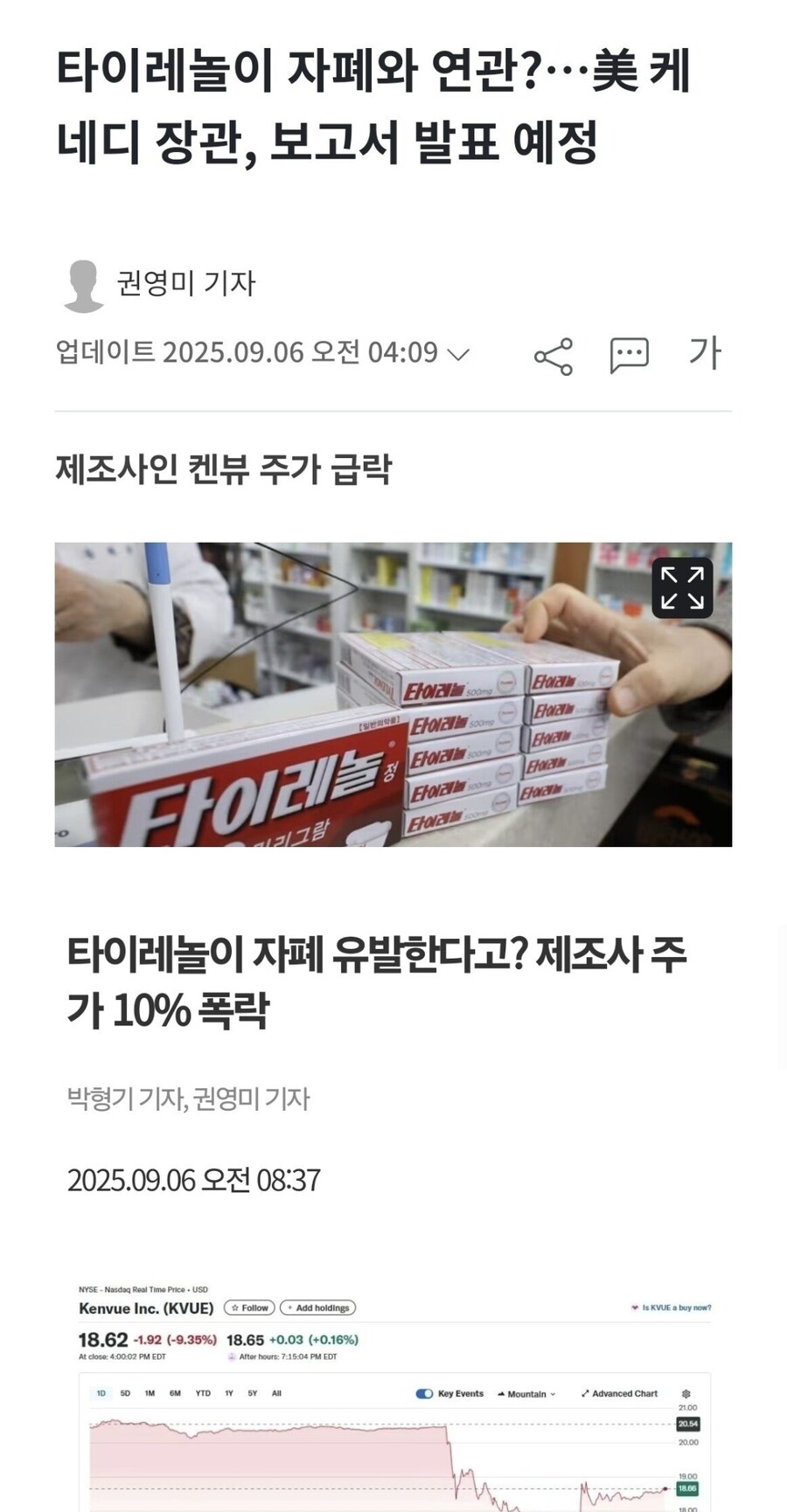 타이레놀 주가 떡락한 이유_1.jpg