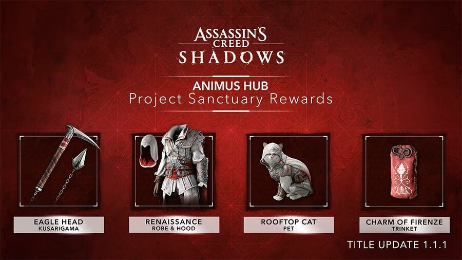 Assassin's Creed Shadows, Ezio 의상 놀라운 암살자 고양이_1.jpg