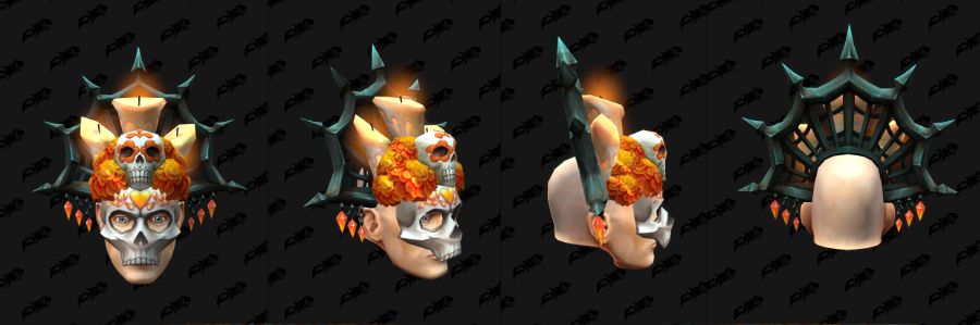 와우 11.2.5 신규 망자의 날 변신 - 꽃 왕관, 해골 헬멧_13.jpg