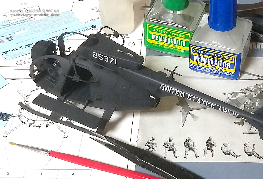 MH-6J Little Bird 프라모델 모형 제작의뢰 작업_4.jpg