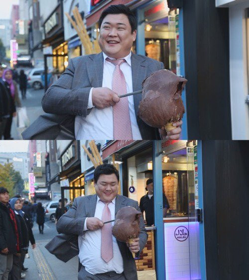 터키 아이스크림 아저씨를 이겨서 전리품을 얻은 김준현
