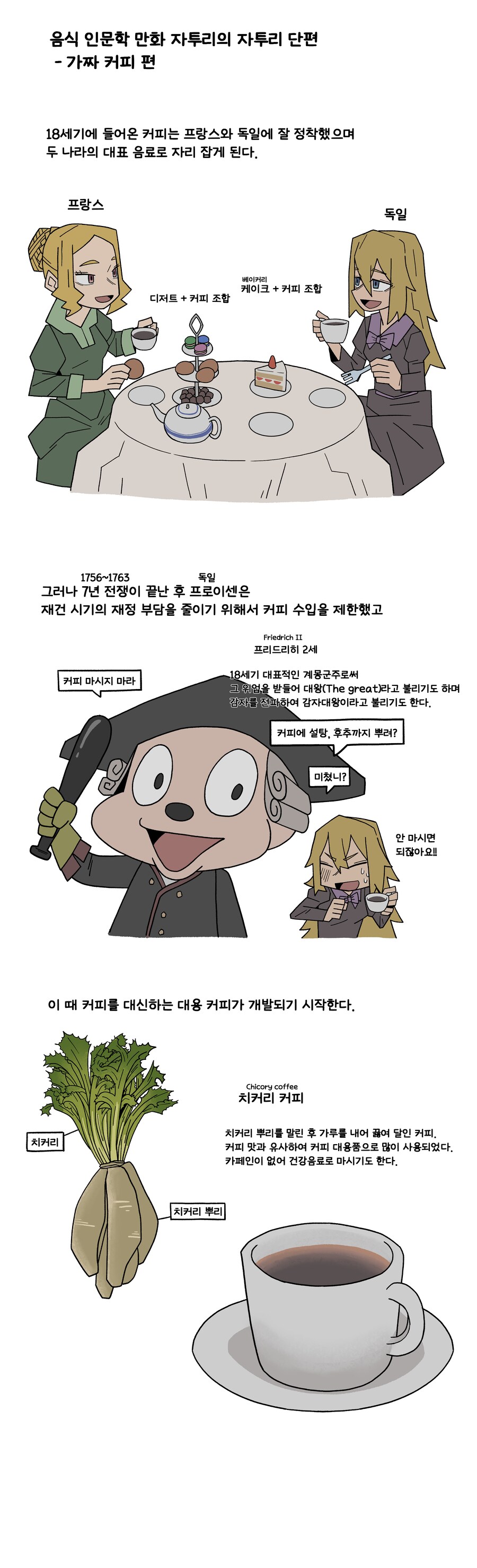 음식 인문학 만화 자투리 #1. 가짜 커피 편 (+ 책 작업 후기 만화)_1.png