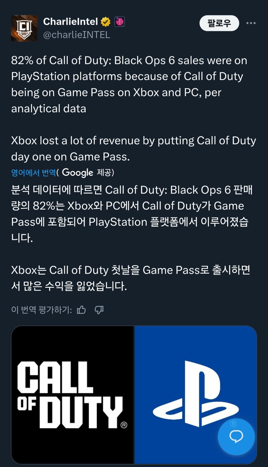 콜오브듀티 블랙옵스6 판매량의 82%는 플레이스테이션 플랫폼_1.jpg