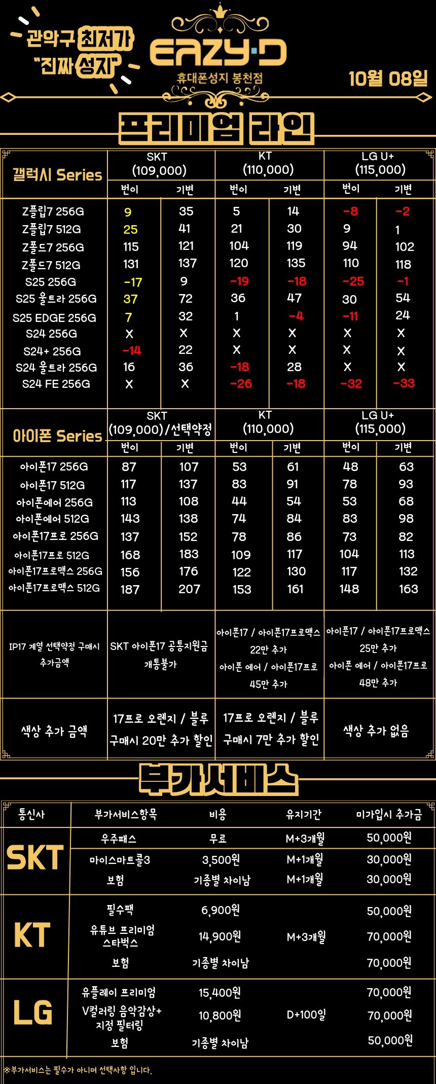 [휴대폰성지][10월 08일 실시간 단가표]_1.jpg