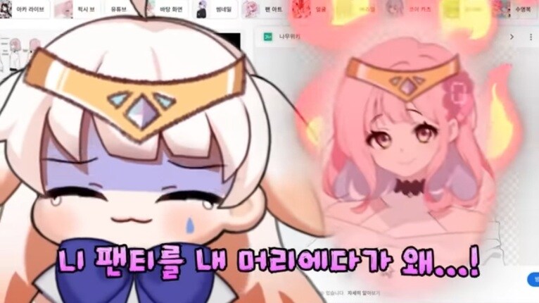 버튜버) 에르핀 왕관을 러끼에게 뒤집어 씌운 라디유.mp4_52.jpg