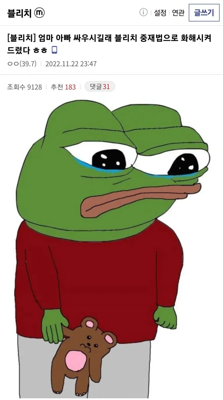 부부싸움 확실하게 끝내는 블리치 중재법_1.webp