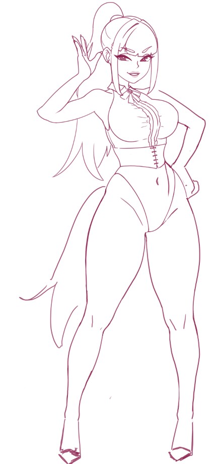 자캐커미션 러프 왔다 끼얏호우_1.png