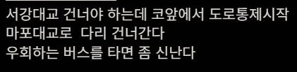 서강대교 건너야 하는데 코앞에서 도로통제시작_1.webp