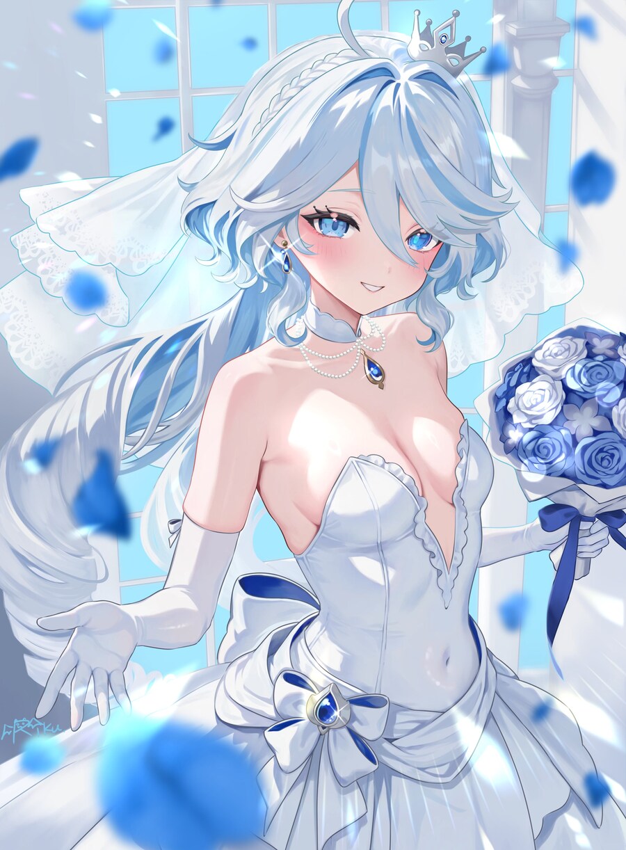[원신] 웨딩드레스 입은 푸리나_1.jpg