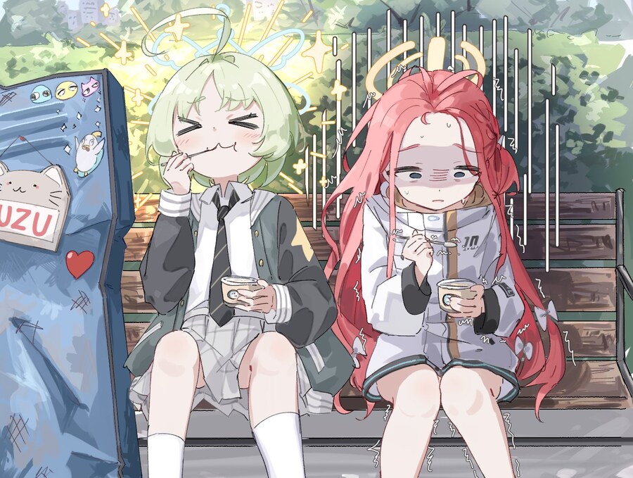 블루아카) "와일드헌트 푸딩 맛있지~?"_1.jpg