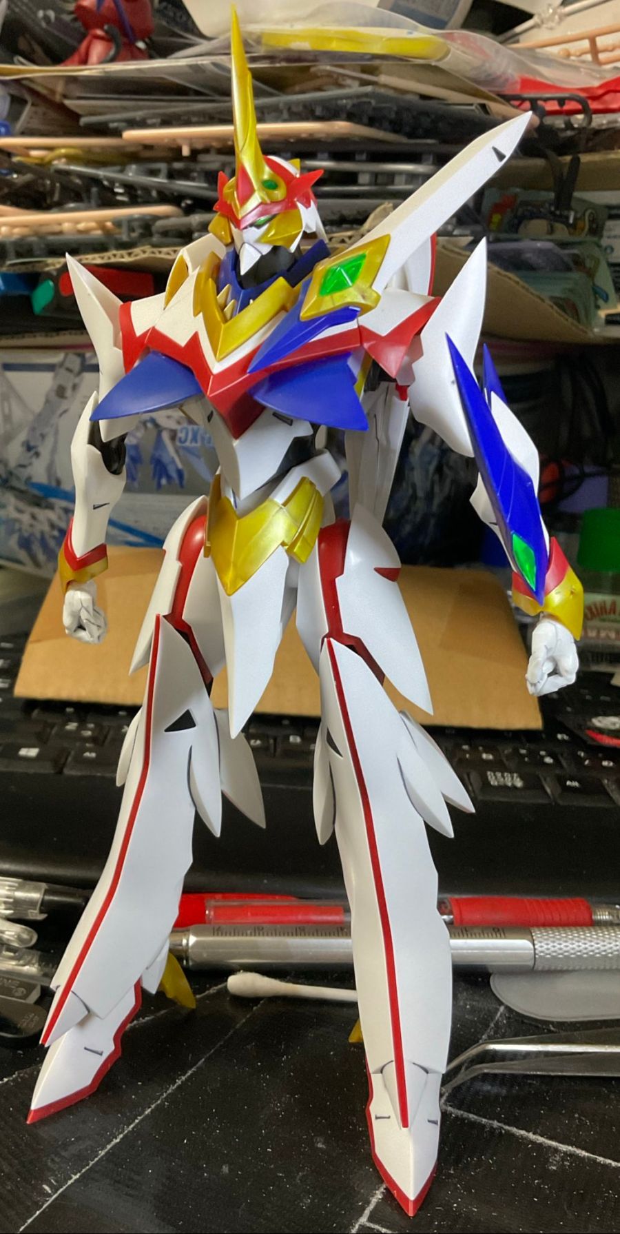 [굿 스마일] MODEROID 카이젤 파이어 LM 박스 나열 + 가조립 사진_5.jpg