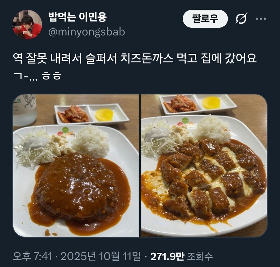 역 잘못 내려서 슬퍼서 치즈돈까스 먹고 집에 감...x_1.jpg