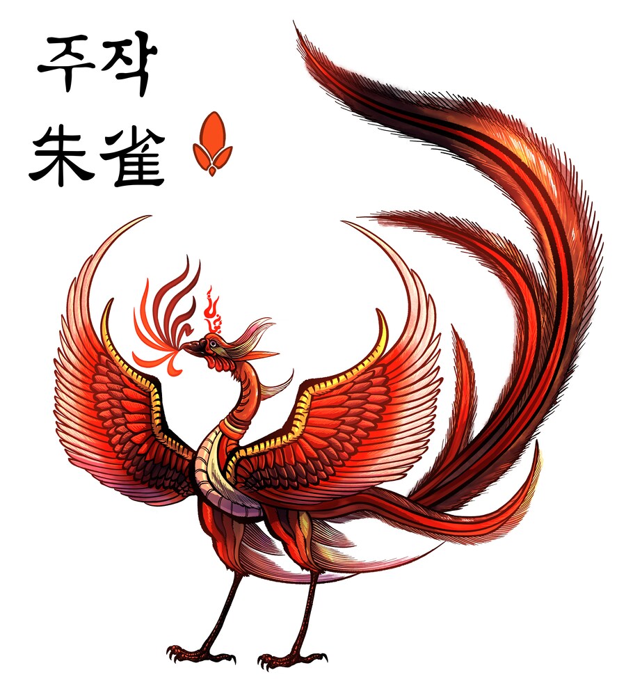 이번에 그린 사방신 주작_1.png