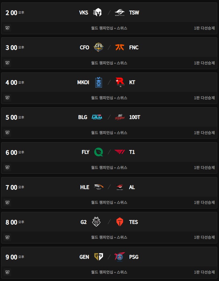 [LOL] 일정 추가) 2025 월드 챔피언십 스위스 스테이지 대진 확정_2.png