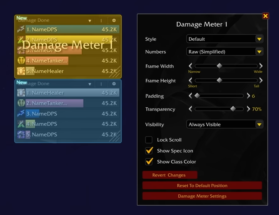 와우 공식 딜미터기 공개 - 옵션, 미터기 모습, 작동법 (미완성)_4.png