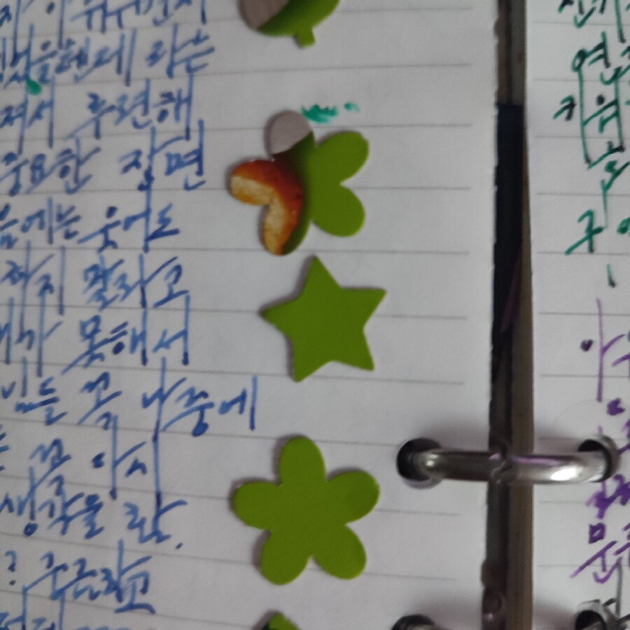 그냥 귀찮아서 모양펀치로 대충 다이어리 꾸밈_6.jpg