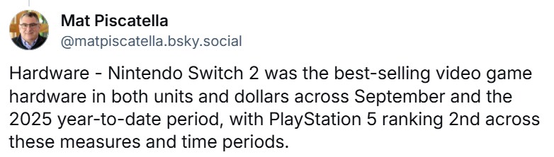 2025년 9월 미국에서 가장 많이 판매된 하드웨어는 닌텐도 스위치 2_1.png