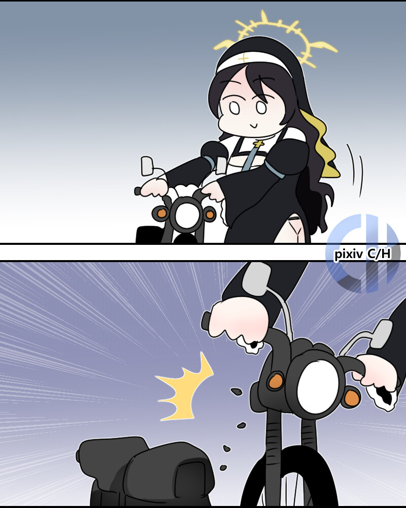 마리에게 오토바이를 빼앗긴 헬멧단.manhwa_12.jpg