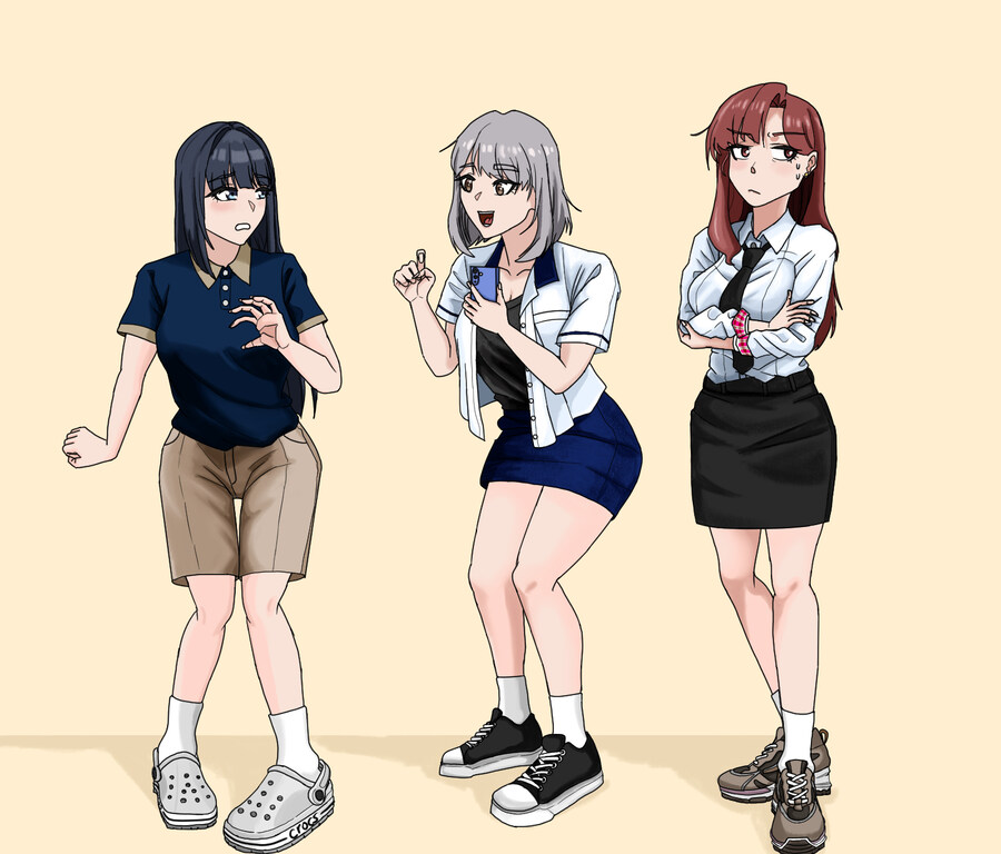 [잡담] 스위치온) 여주인공 3인조 팬아트_1.jpg