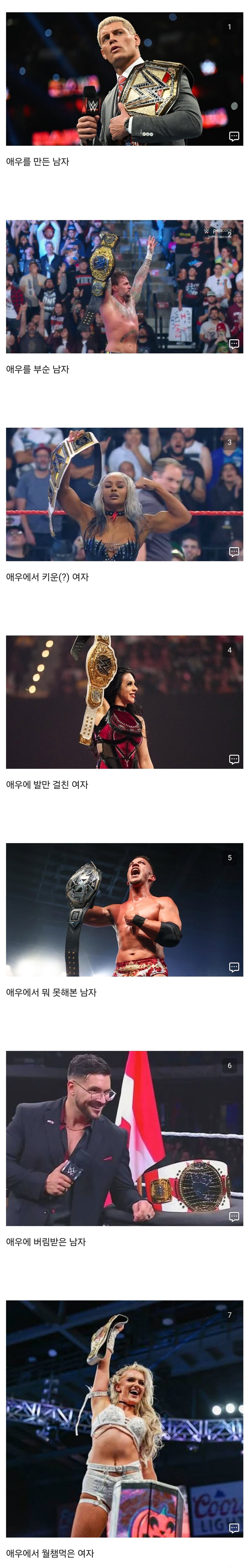 WWE) 현재 챔피언 로스터 근황.jpg_1.jpg