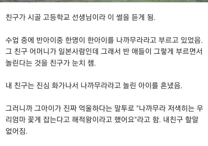 엄마가 일본인이란 이유만으로 친구를 나까무라란 별명으로 놀려?!.jpg_1.jpg