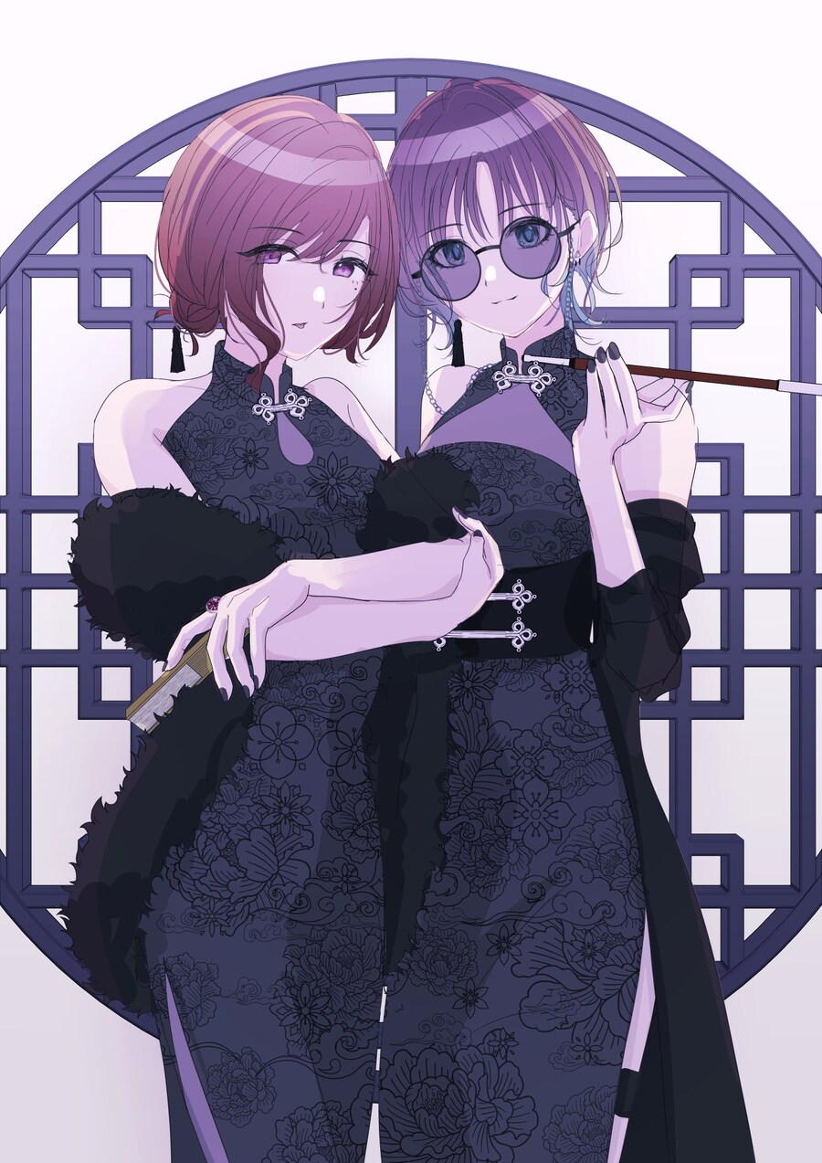 @, 샤니마스) 차이나 드레스를 입은 마도카 & 토오루._1.jpg