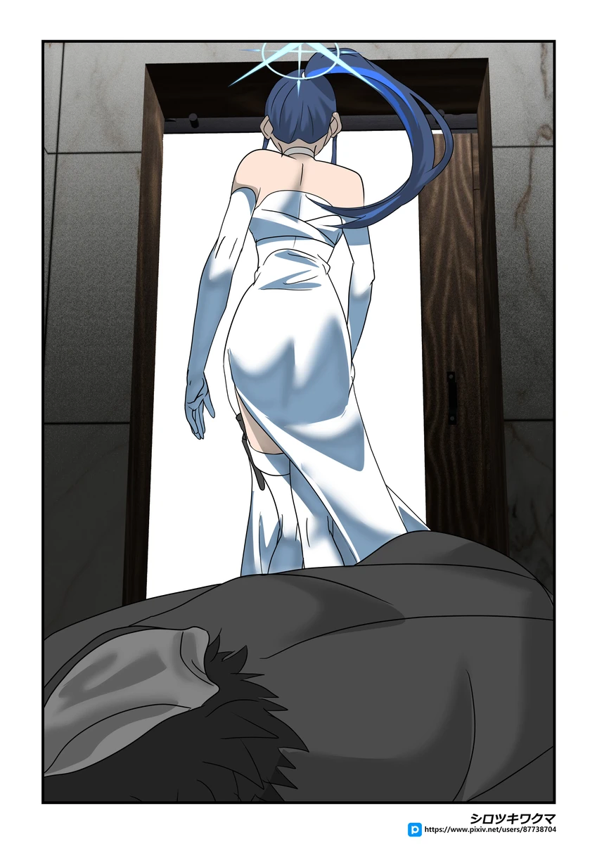 사오리에게 드레스 입는법을 알려주는 선생님.manhwa_7.webp