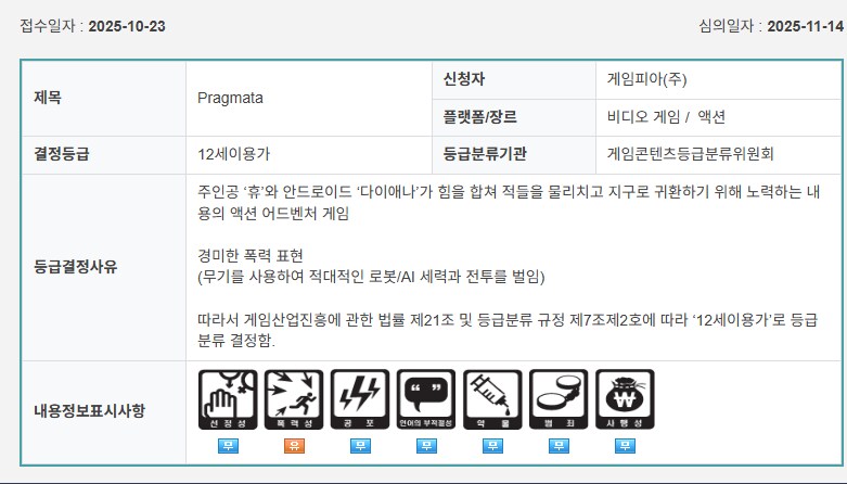 인왕3, 프래그마타 등 심의 통과 목록_5.png