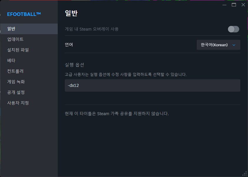 스팀 e풋볼 풀 옵션 프레임 하락 - 해결 방법_2.png