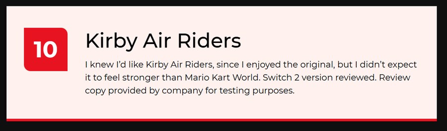커비의 에어 라이더 IGN, 게임스팟, 닌텐도 라이프, VGC, 메트로 웹진 리뷰_1.png