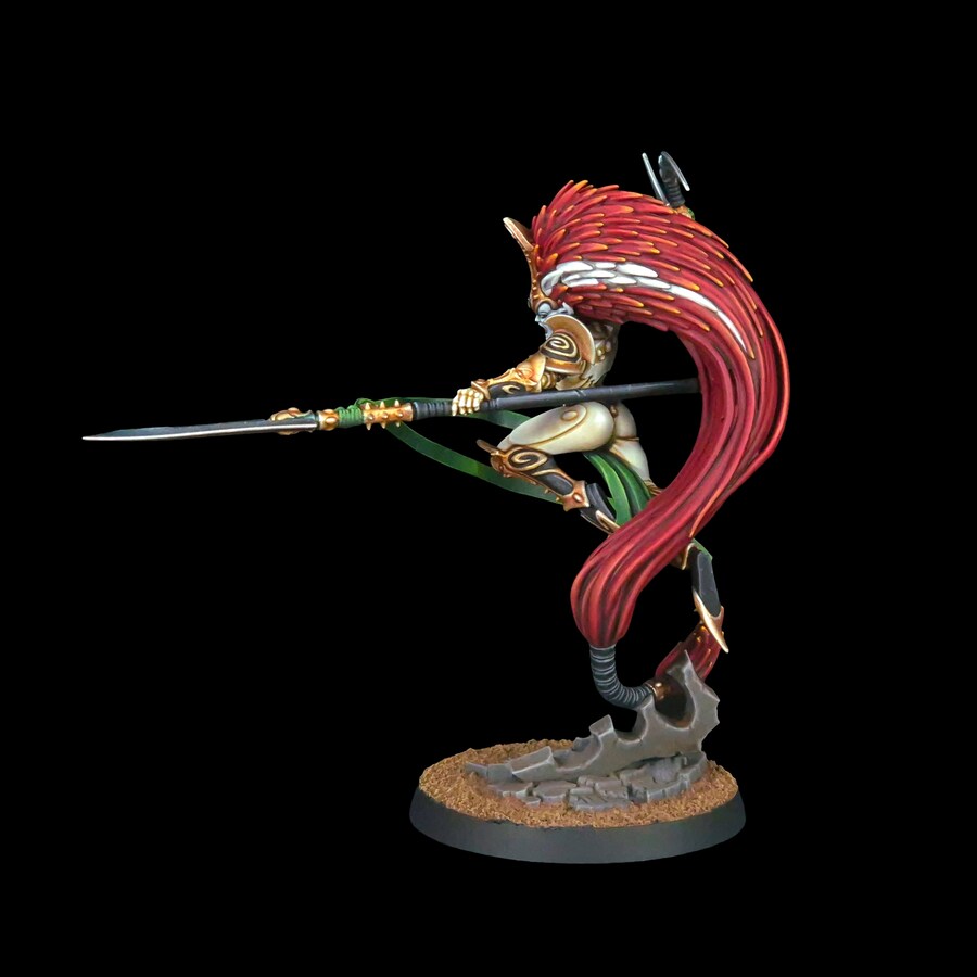 워해머40K] 엘다 하울링 밴시 '제인 자르' 도색 완성._3.jpg