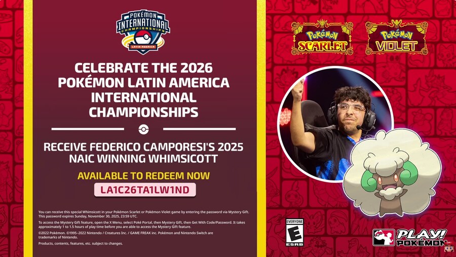 포켓몬스터 스칼렛・바이올렛 Federico 선수의 엘풍 선물 암호 공개!_1.png