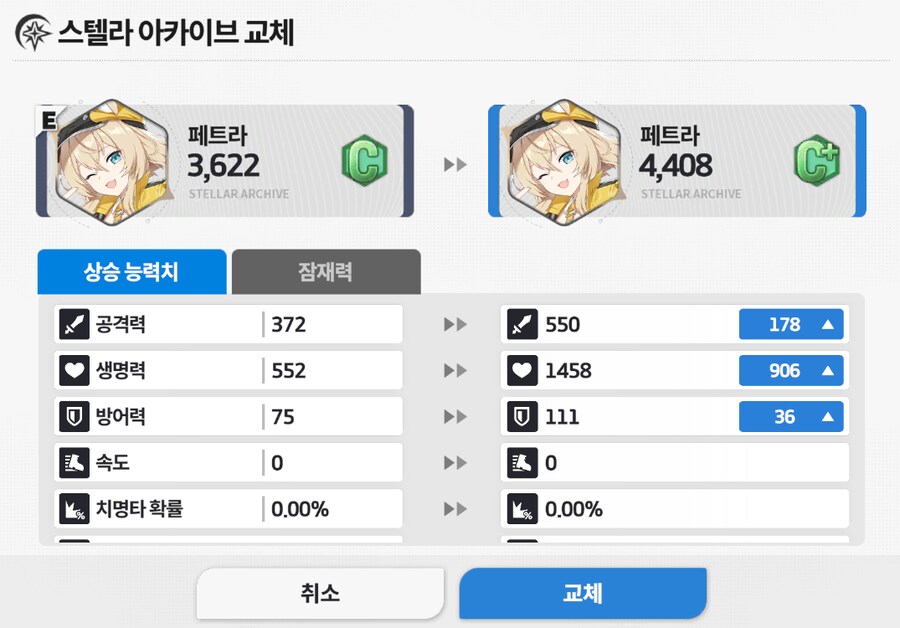 스타세이비어) 강화하니 c+도 자동으로 나오긴하네_1.png