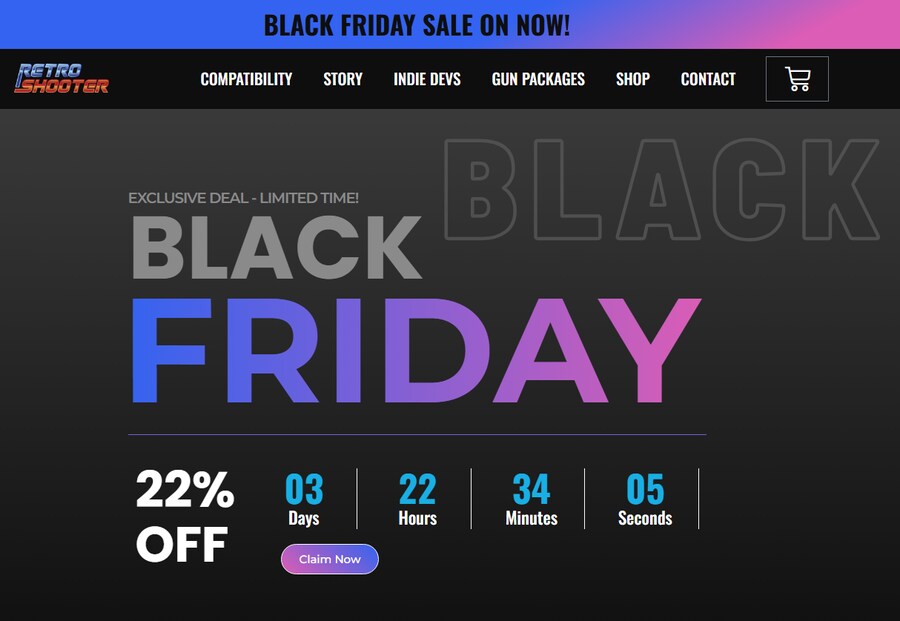 (PC건콘) 레트로 슈터 RS3 Reaper 블랙 프라이 데이 할인중_1.png