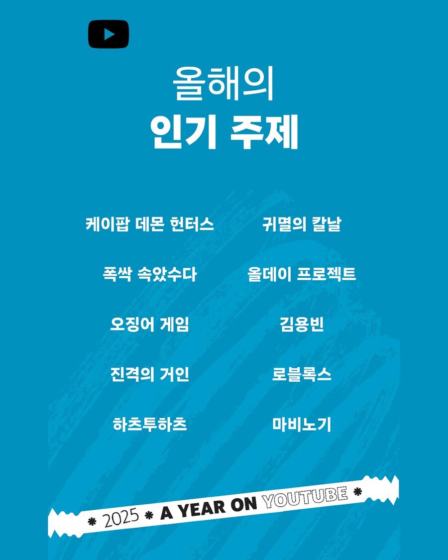 올해 유튜브 최고 인기곡은 케데헌 ‘골든’…추성훈, 크리에이터 1위_2.jpg